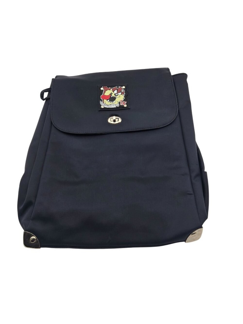 Looney Tunes Navy Blue Backpack With Tazmanian Devil Logo & Adjustable Straps